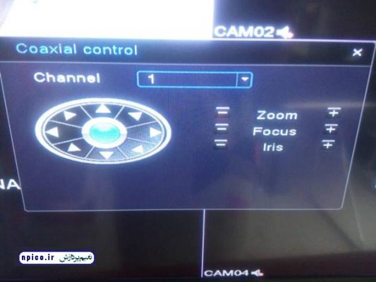 نحوه کنترل دوربین AHD با دی وی آر و کنترل کواکسیال - نعیم پردازش آموزش و پخش عمده دوربین مداربسته